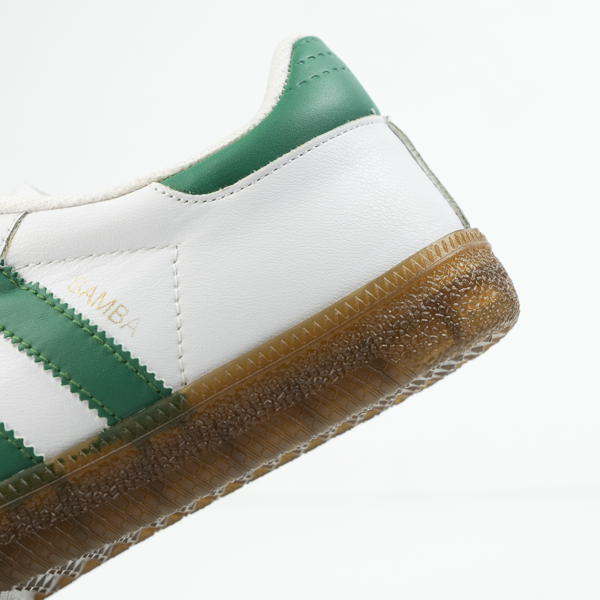 Adidas Samba – White / Green / Light Grey