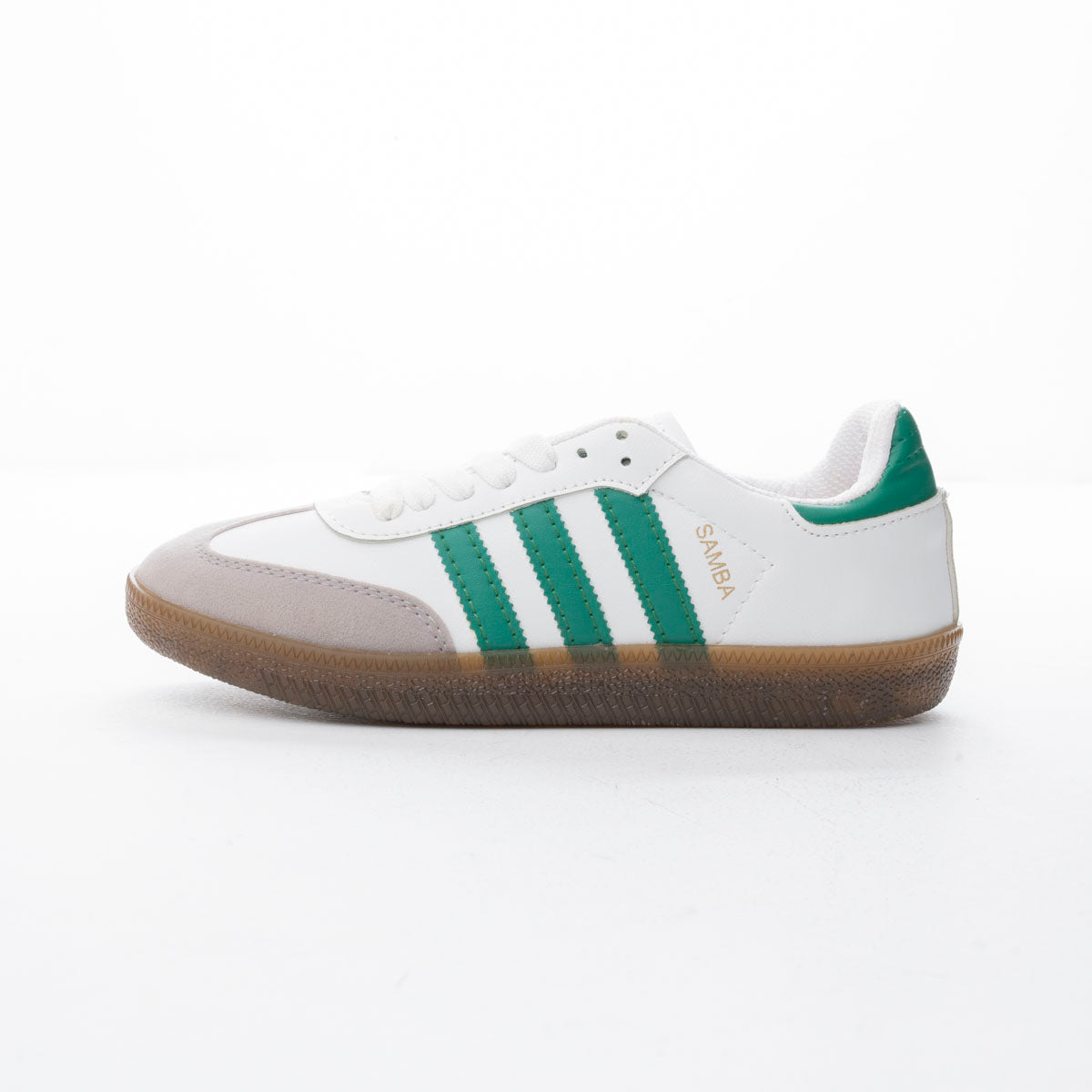 Adidas Samba – White / Green / Light Grey