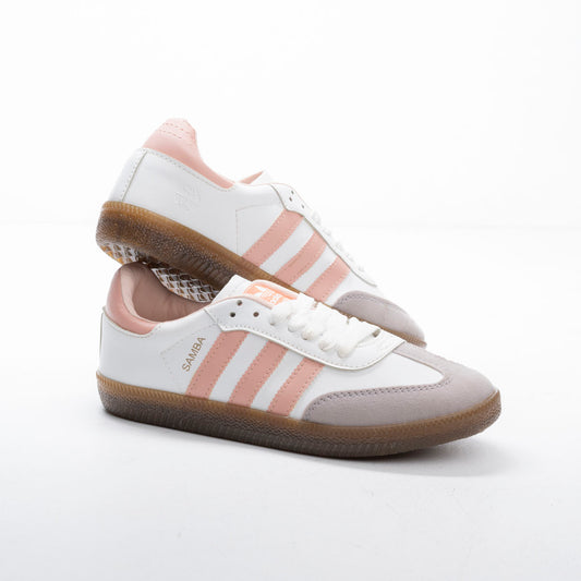Adidas Samba – White / Pastel Pink / Light Grey