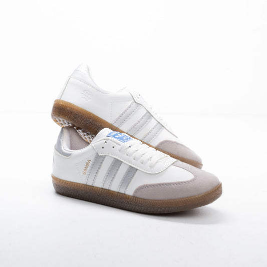 Adidas Samba – Triple White / Light Grey / Gum