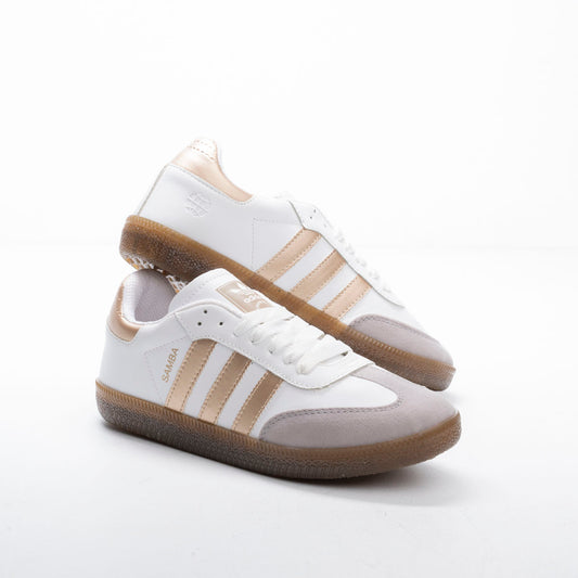 Adidas Samba – White / Rose Gold / Light Grey