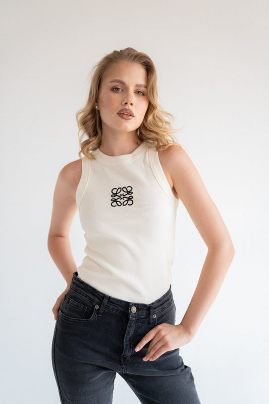 White Loewe Top